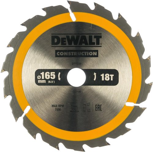 Пильный диск CONSTRUCT 165х20 мм Dewalt DT1933