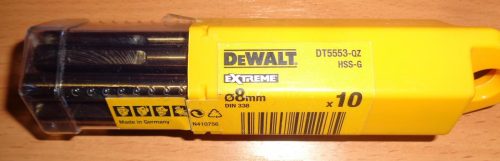 Сверло Extreme 2 по металлу 10 шт. (8х117 мм) DeWALT DT 5553