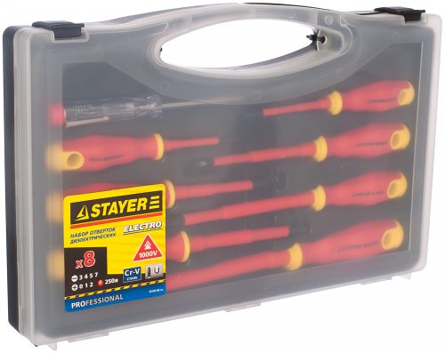 Фото STAYER 8 шт., отверток диэлектрических 25145-H8_z01 STAYER 8 шт., отверток диэлектрических 25145-H8_z01