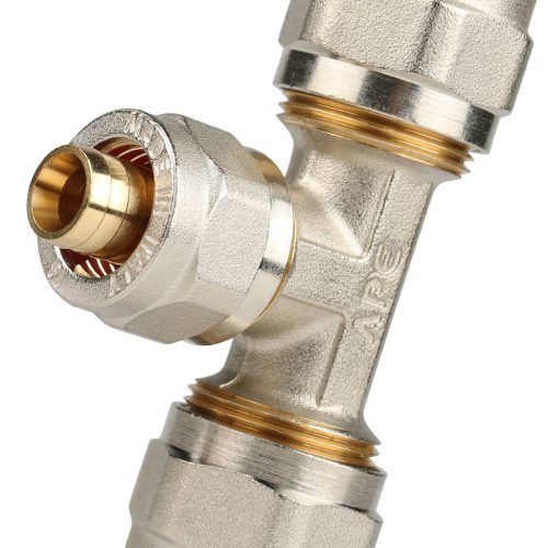 Фото SFS-0010-201620 STOUT Тройник переходной 20х16х20 для металлопластиковых труб винтовой SFS-0010-201620 STOUT Тройник переходной 20х16х20 для металлопластиковых труб винтовой