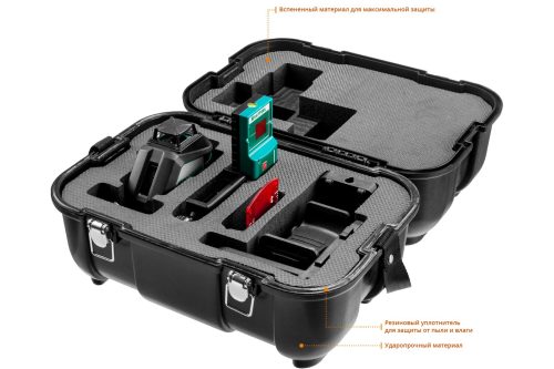 KRAFTOOL 20-70 м, 360 градусов, (детектор), сверхъяркий, IP54, точн. 0,2 мм/м, держатель, детектор, нивелир лазерный LL360-4 34645-4