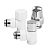 Комплект термостатический угловой LUXOR KT 259/A - 1/2" x 3/4"EK (цвет белый/хром)
