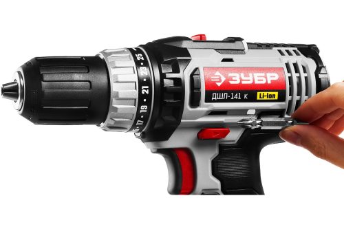 Аккумуляторная дрель-шуруповерт ЗУБР ДШЛ-141 К Li-Ion 1.3 А·ч 14.4 В х1 кейс