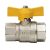 Кран шаровой полнопроходной ITAP LONDON 068 - 3/4" (ВР/ВР, PN5, ручка-бабочка желтая, для газа)