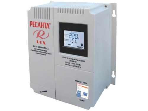 Стабилизатор напряжения Ресанта АСН 3000 Н/1-Ц Lux