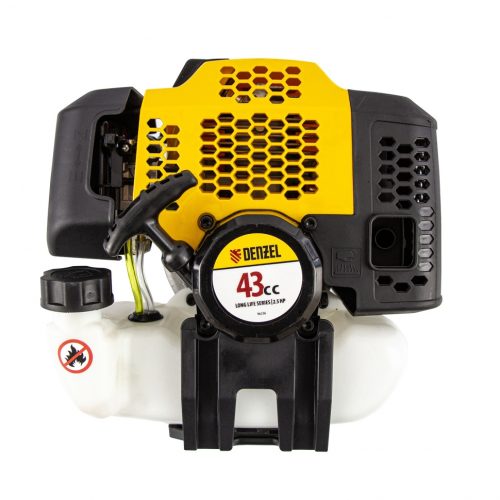 Фото Триммер бензиновый DGT 430, 43 см3, 2.5 л. с, неразъемная штанга, состоит из 2 частей Denzel Триммер бензиновый DGT 430, 43 см3, 2.5 л. с, неразъемная штанга, состоит из 2 частей Denzel