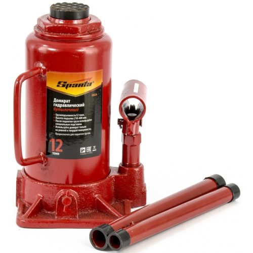Фото Домкрат гидравлический бутылочный, 12 т, h подъема 210-400 мм Sparta Домкрат гидравлический бутылочный, 12 т, h подъема 210-400 мм Sparta