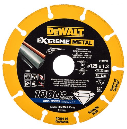 Алмазный диск отрезной по металлу 125х22.2 мм DEWALT DT40252