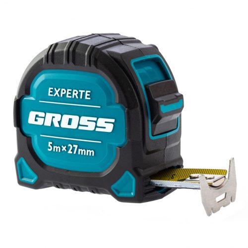 Фото Рулетка Experte, 5 м x 27 мм, двухкомпонентный корпус, магнит, двухсторонняя разметка, нейлон Gross Рулетка Experte, 5 м x 27 мм, двухкомпонентный корпус, магнит, двухсторонняя разметка, нейлон Gross