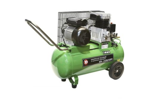 Фото Компрессор масляный с ременным приводом Калибр КМ-2100/ 50РУ Компрессор масляный с ременным приводом Калибр КМ-2100/ 50РУ