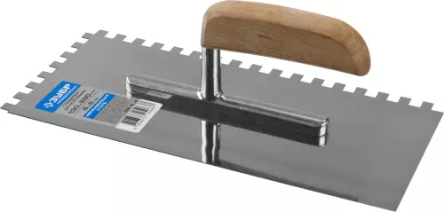 ЗУБР 130x280 мм, 8х8 мм, нержавеющая, деревянная рукоятка, гладилка штукатурная 0806-08_z01 Профессионал