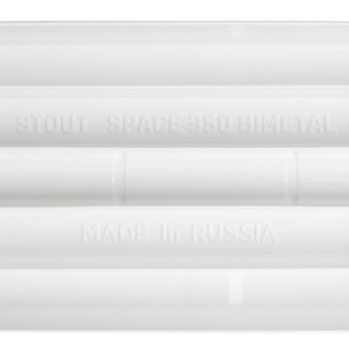 SRB-0310-035010 STOUT Space 350 10 секций радиатор биметаллический боковое подключение RAL9016