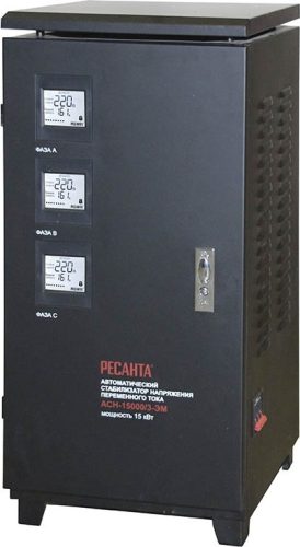 Трехфазный стабилизатор напряжения Ресанта АСН 15000/3