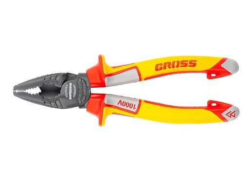 Фото Плоскогубцы комбинированные, диэлектрические трехкомпонентные рукоятки до 1000 В, 180 мм Gross Плоскогубцы комбинированные, диэлектрические трехкомпонентные рукоятки до 1000 В, 180 мм Gross