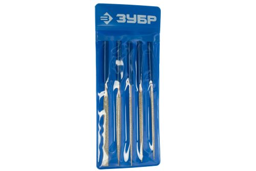 ЗУБР 140мм, 5 предметов, алмазное напыление, набор надфилей 33386-140-H5