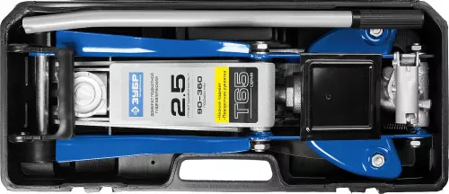 Домкрат подкатной гидравлический ЗУБР T65 43057-2.5-K (2.5 т)