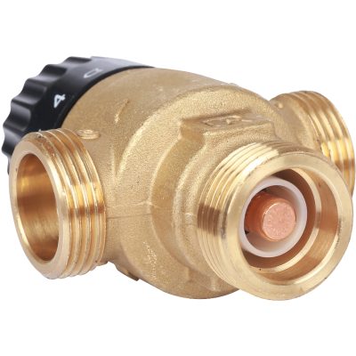 SVM-0125-186520 STOUT Термостатический смесительный клапан для систем отопления и ГВС 3/4"  НР   30-65°С KV 1,8