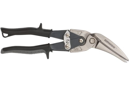 Ножницы по металлу "Piranha", 270 мм, прямой и левый проходной рез, сталь СrMo, двухкомпонентные рукоятки Gross