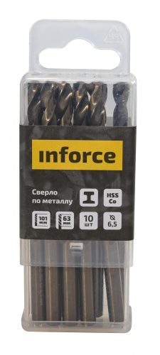Inforce сверло по металлу HSS-Co 6x93мм 10 штук в упаковке 11-01-447