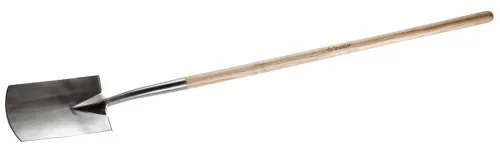 ЗУБР 290х180х1470 мм, из нержавеющей стали, деревянный черенок, лопата штыковая прямоугольная 4-39415