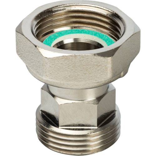 SDG-0019-020020 STOUT Разъемное соединение с плоским уплотнением и обратным клапаном, никелированное 3/4"