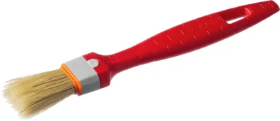 ЗУБР 25 мм, 1", светлая натуральная щетина, пластмассовая ручка, кисть плоская 01015-025