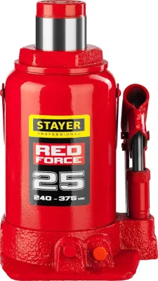 Домкрат бутылочный гидравлический STAYER Red Force 43160-25_z01 (25 т)