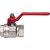 Кран шаровой ITAP VIENNA 116 - 1/2' (ВР/ВР, PN30, Tmax 150°С, ручка-рычаг красная)
