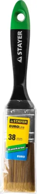 STAYER 38 мм, 1,5", щетина искусственная, деревянная ручка, кисть плоская KANEKARON-EURO 0106-038