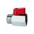 Кран шаровой ITAP MINI 126 - 3/4' (НР/ВР, PN15, Tmax 90°С, ручка-флажок красная)