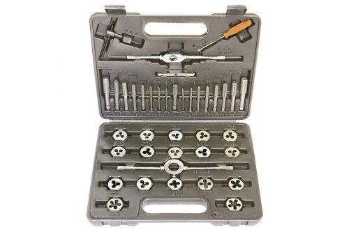 Набор метчиков и плашек М3-М12, плашко-метчикодержатель, 40 предметов, пластиковый бокс Sparta