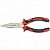 Длинногубцы прямые Nickel, 160 мм, никелированные, двухкомпонентные рукоятки Matrix
