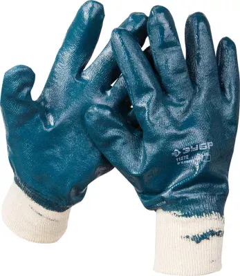 ЗУБР XL, с манжетой, с полным нитриловым покрытием, перчатки рабочие 11272-XL Профессионал
