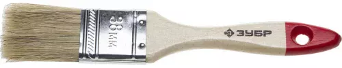 ЗУБР 38 мм, 1,5'', щетина натуральная светлая, кисть малярная плоская 4-01001-038