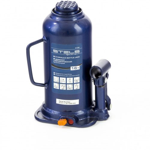 Фото Домкрат гидравлический бутылочный, 16 т, h подъема 227-457 мм Stels Домкрат гидравлический бутылочный, 16 т, h подъема 227-457 мм Stels