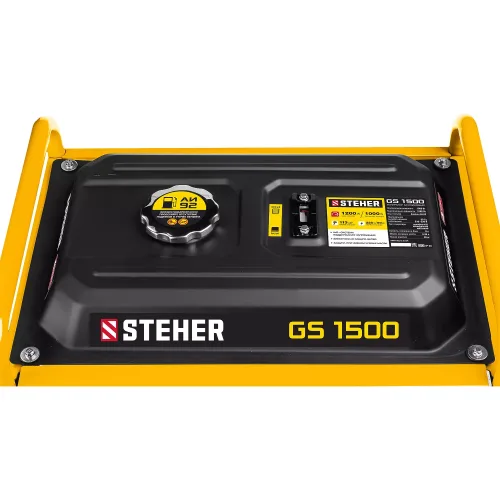 STEHER 1/1.2 кВт, однофазный, асинхронный, бесщеточный, бензиновый генератор GS-1500