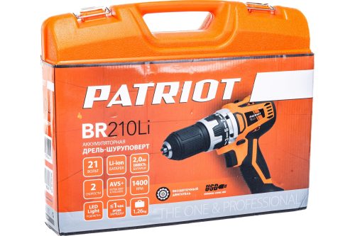 Аккумуляторная дрель-шуруповерт PATRIOT BR 210Li 180301550