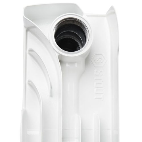 SRB-0310-035006 STOUT Space 350 6 секций радиатор биметаллический боковое подключение RAL9016
