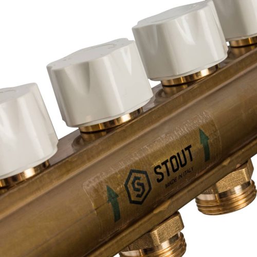 SMB 0468 000007 STOUT Распределительный коллектор из латуни без расходомеров 7 вых.