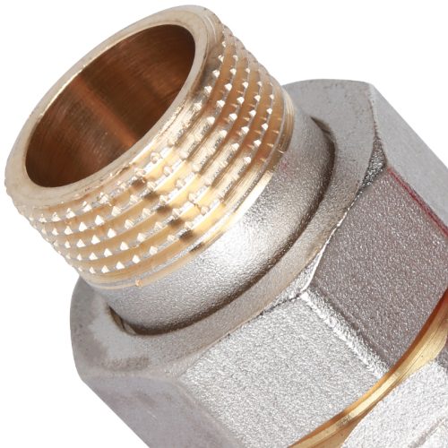 RBV-0006-0610220 ROMMER Шаровой кран угловой с американкой 3/4" ВН/НР, ручка бабочка