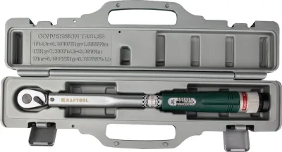 KRAFTOOL 3/8", 10-60 Нм, со шкалой, динамометрический ключ 64053-060