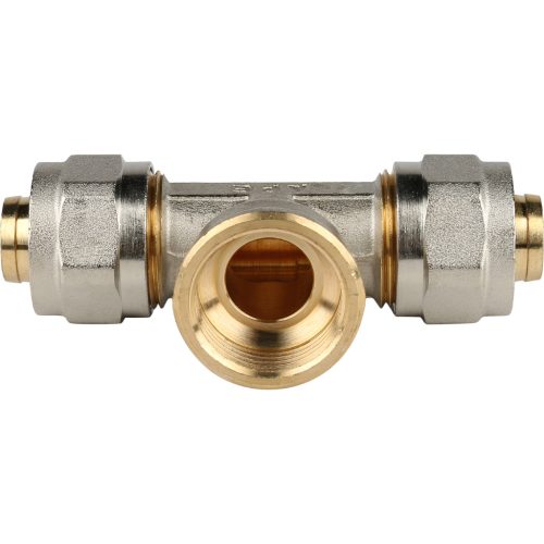SFS-0012-003420 STOUT Тройник-переходник с внутренней резьбой 3/4"х20 для металлопластиковых труб винтовой