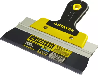STAYER фасадный, 200 мм, анодированный, двухкомпонентная рукоятка, шпатель фасадный 10045-20