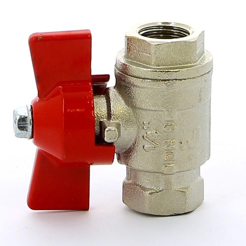 Кран шаровой полнопроходной ITAP IDEAL 092 - 1'1/4 (ВР/ВР, PN30, Tmax 150°С, ручка-бабочка красная)