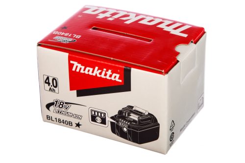 Фото Аккумулятор BL1840B (18В, 4 Ач, Li-Ion) Makita 197265-4 Аккумулятор BL1840B (18В, 4 Ач, Li-Ion) Makita 197265-4