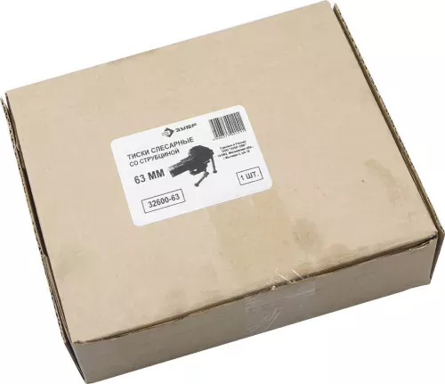 ЗУБР 63 мм, тиски слесарные со струбциной 32600-63