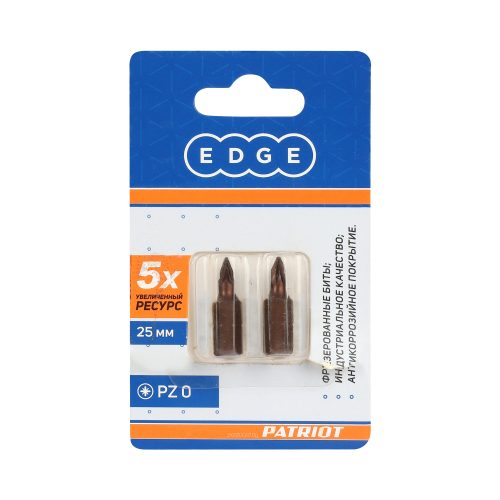 Бита EDGE by PATRIOT PZ0, сталь S2, длина 25 мм, 3шт в блистере