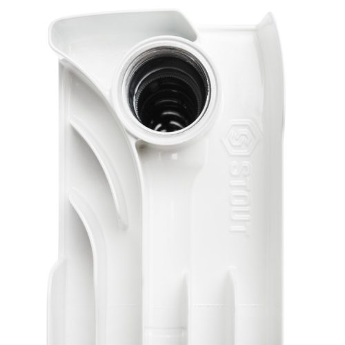 SRB-0310-035008 STOUT Space 350 8 секций радиатор биметаллический боковое подключение RAL9016