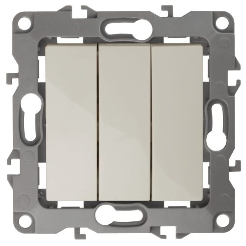Фото Тройной выключатель ЭРА 12-1107-02 10АХ-250В, IP20, слоновая кость Б0014670 Тройной выключатель ЭРА 12-1107-02 10АХ-250В, IP20, слоновая кость Б0014670