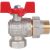RBV-0006-0610220 ROMMER Шаровой кран угловой с американкой 3/4" ВН/НР, ручка бабочка